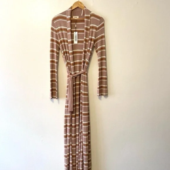 L’AGENCE METALLIC STRIPPED DUSTER CARDIGAN     NWOT - Picture 7 of 10